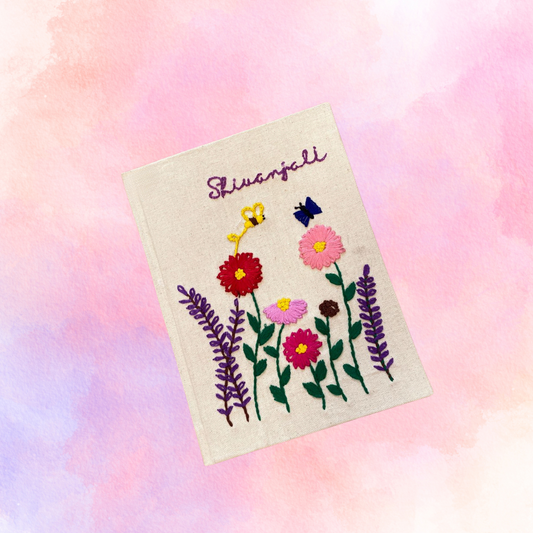 Floral Embroidered Diary