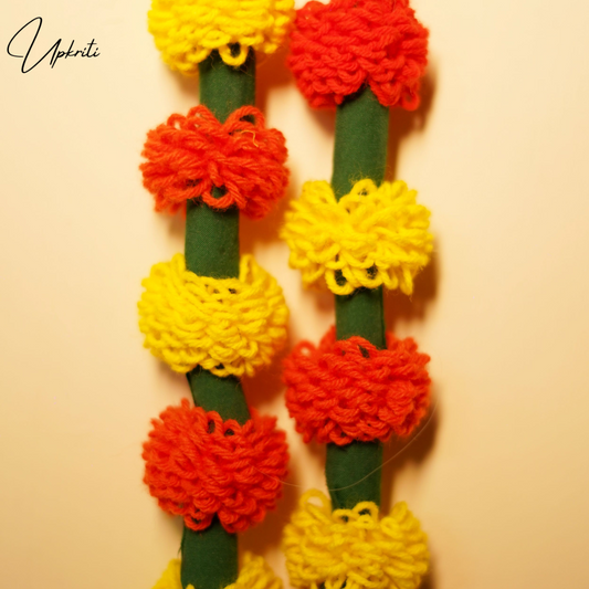 Handgefertigte Ringelblumen-Girlande