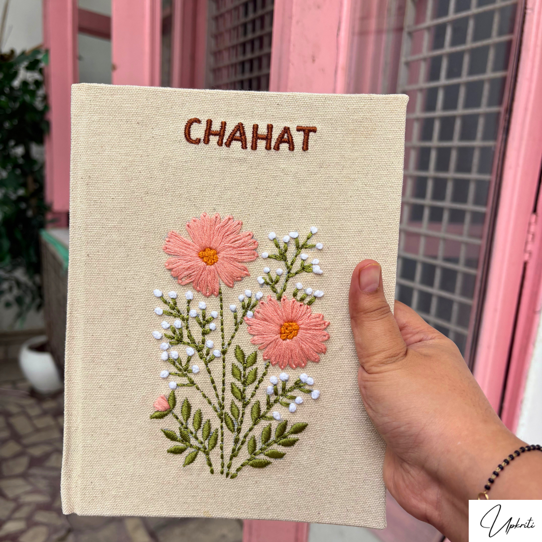 Das mit Blumen bestickte Tagebuch
