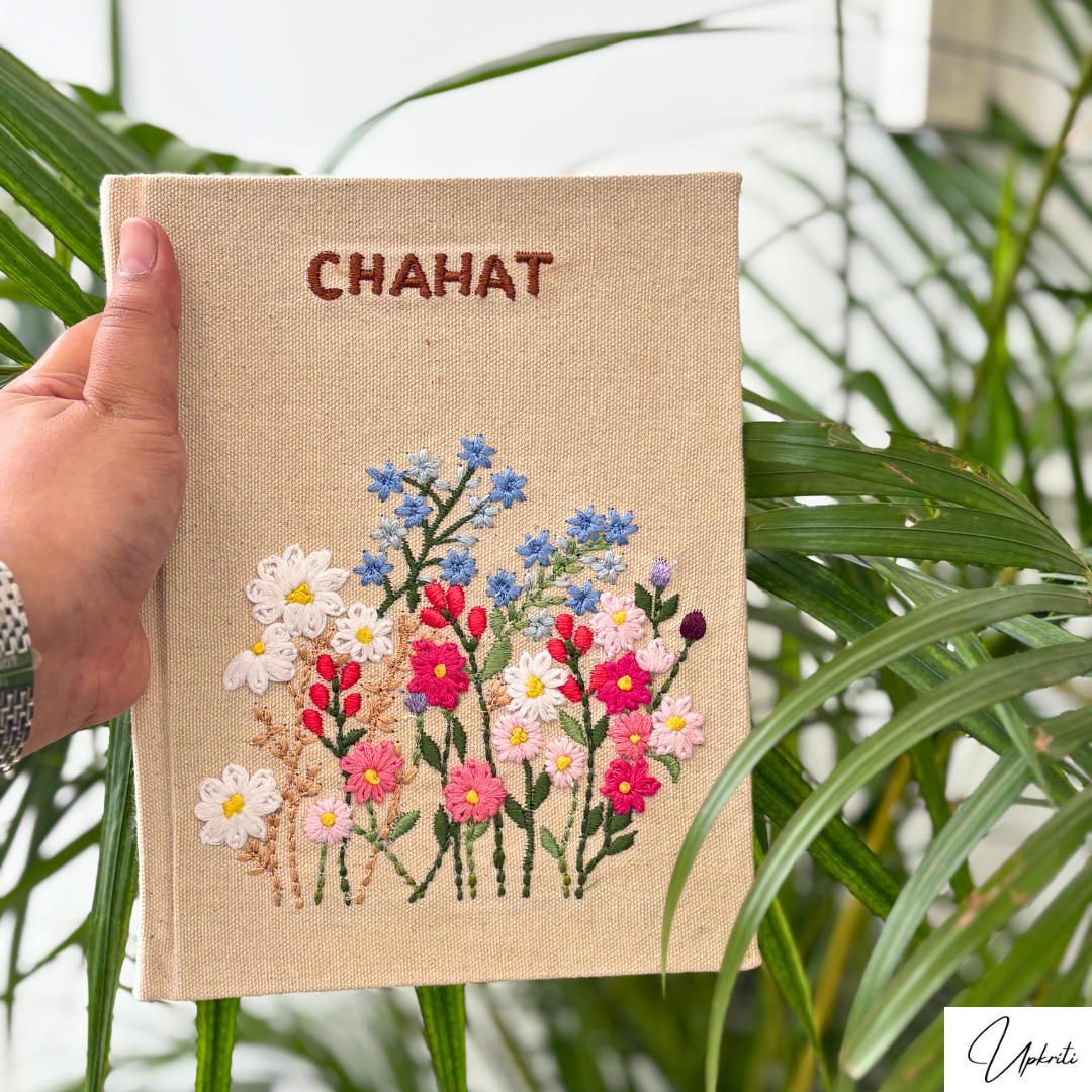 Das mit Blumen bestickte Tagebuch