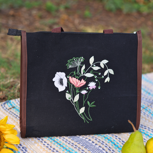Midnight Bloom tote
