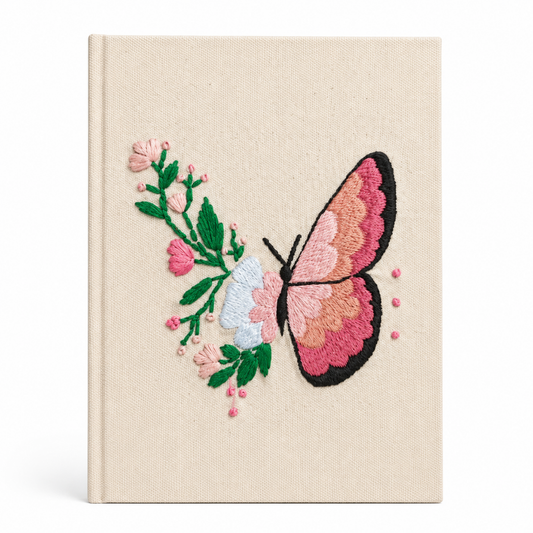 El diario bordado floral