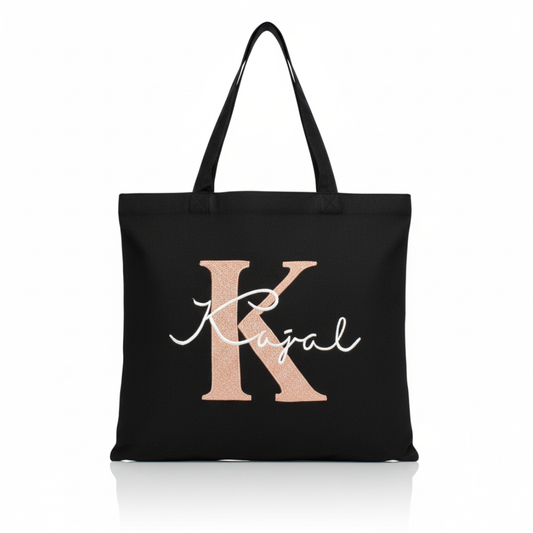 Black tote bag
