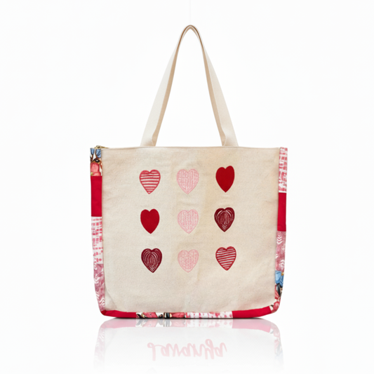 Hearts tote bag