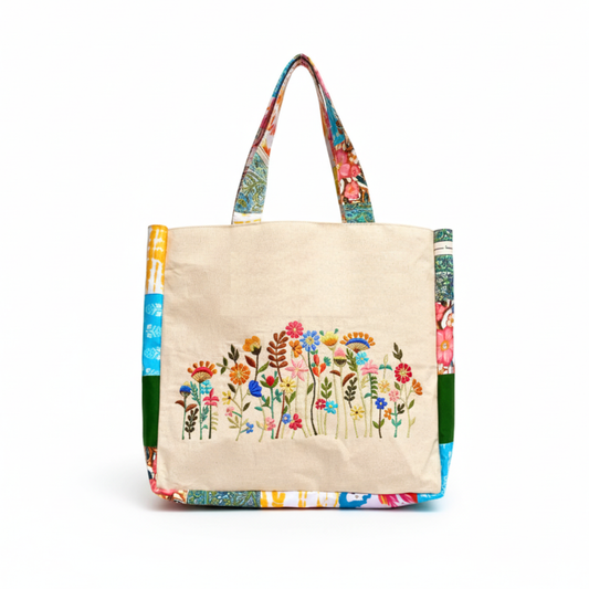 Floral Fusion Tote Bag
