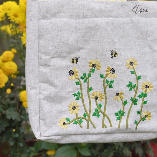 Sonnenblumen-Buzz-Einkaufstasche
