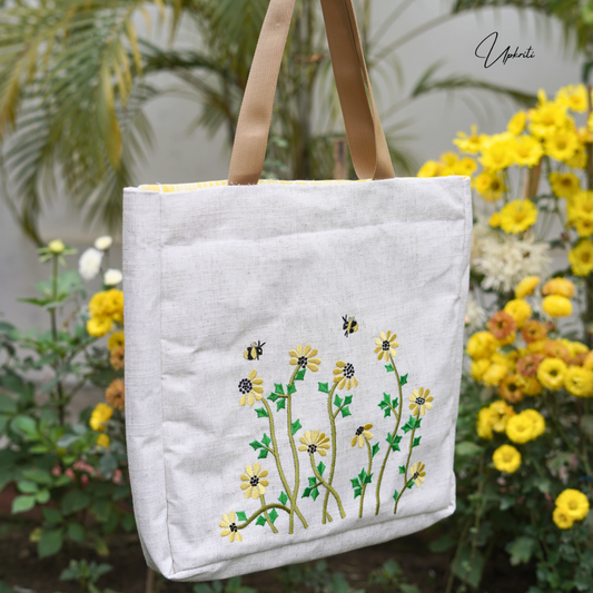 Zumbido de girasol Bolsa de tela