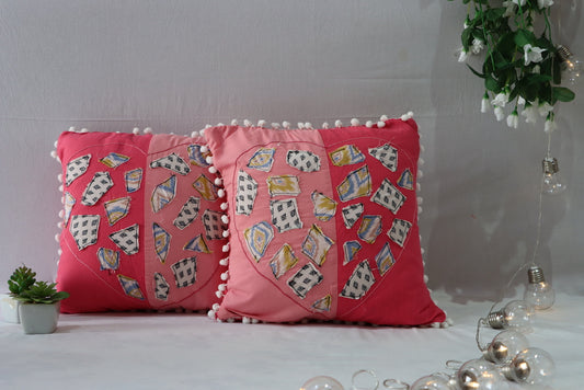 Herz mit Patchwork-Kissen