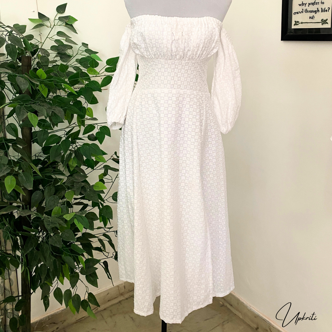 Chikankari White Summer Dress