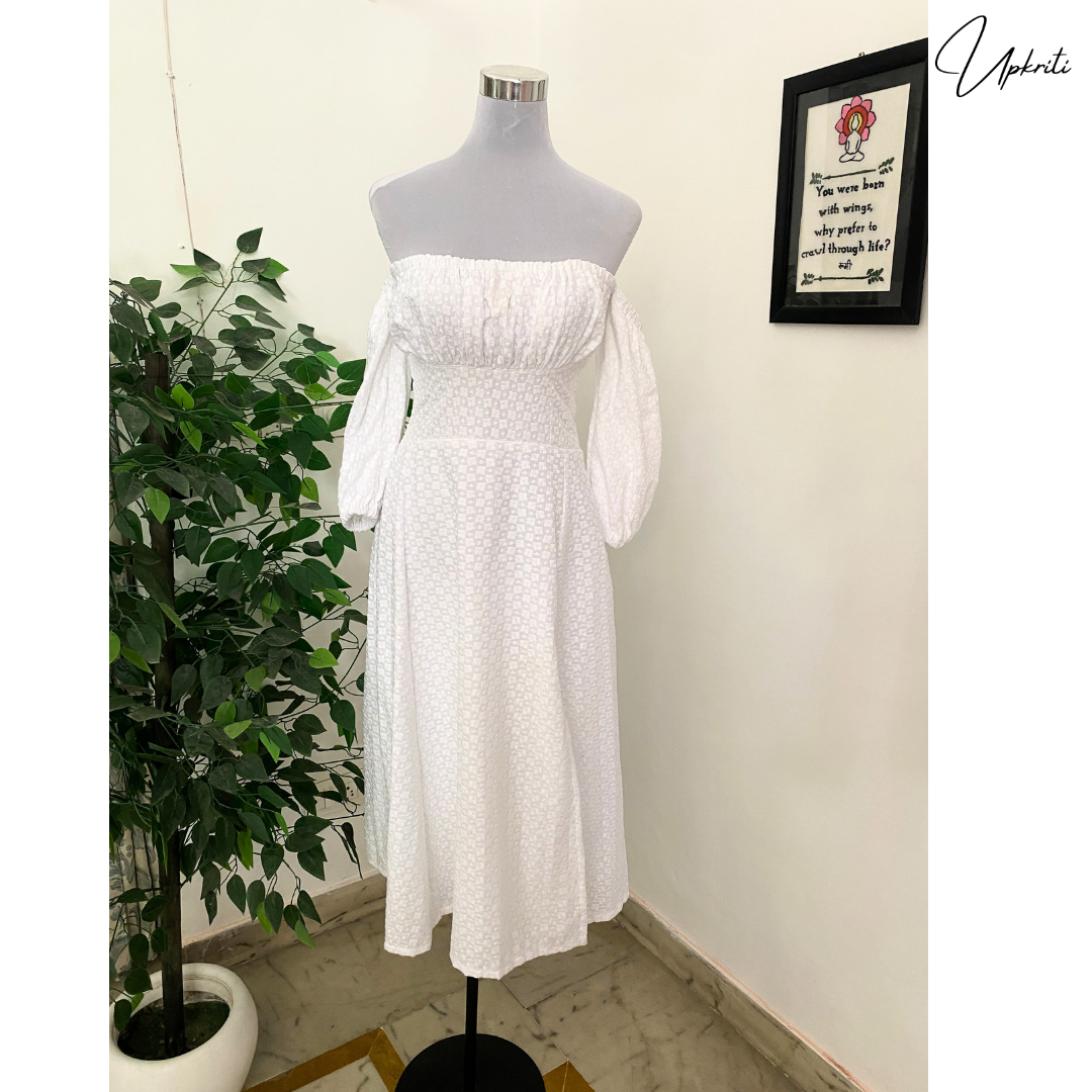 Chikankari White Summer Dress