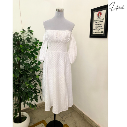 Chikankari White Summer Dress