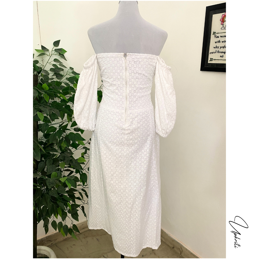 Chikankari White Summer Dress