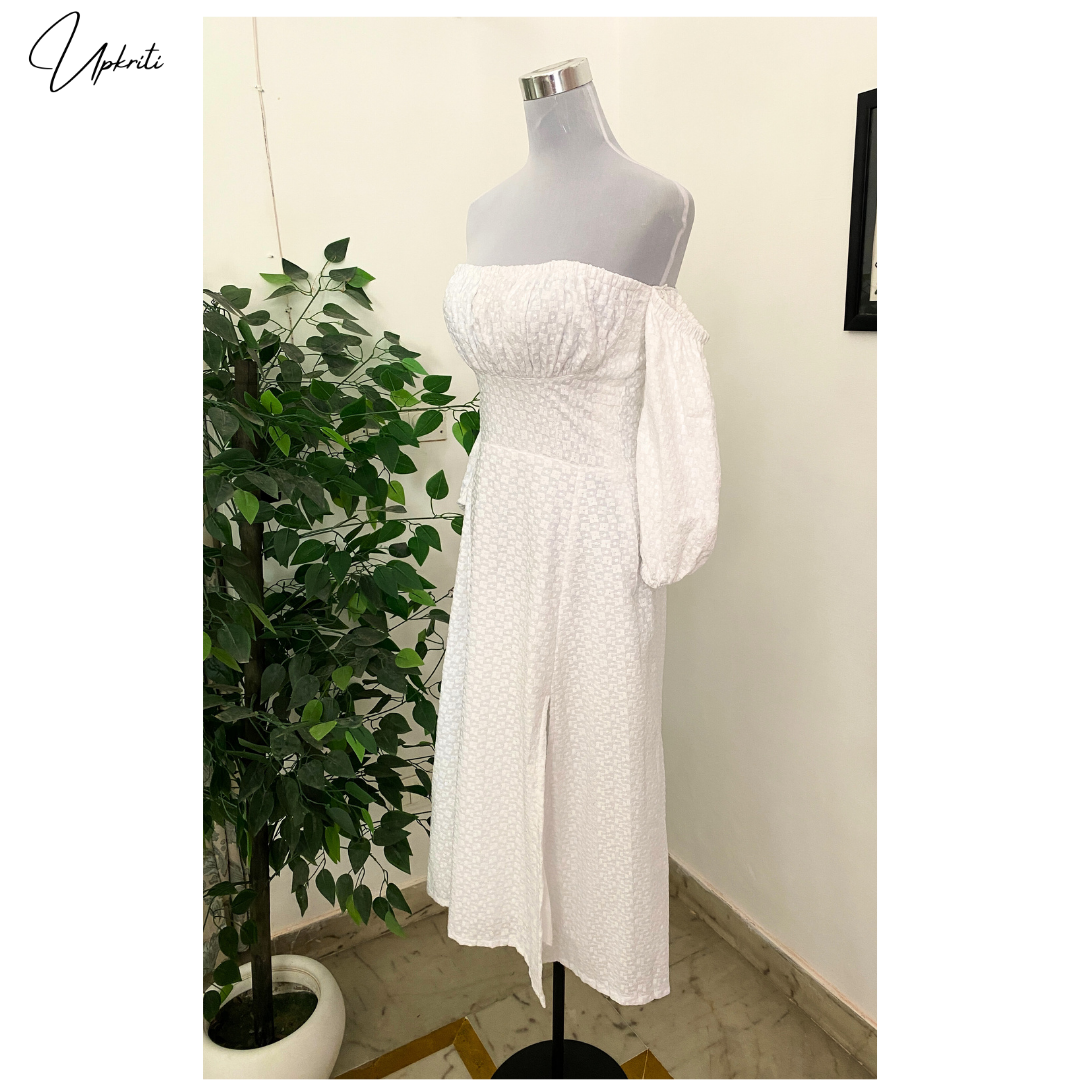 Chikankari White Summer Dress