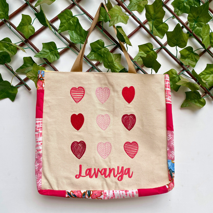 Hearts tote bag