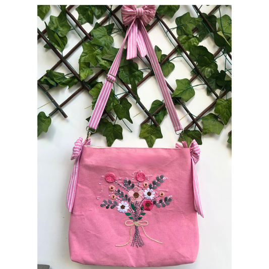 Pink Faith Flower tote bag