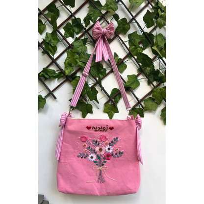 Pink Faith Flower tote bag