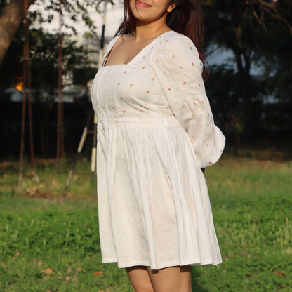 Floral white dress