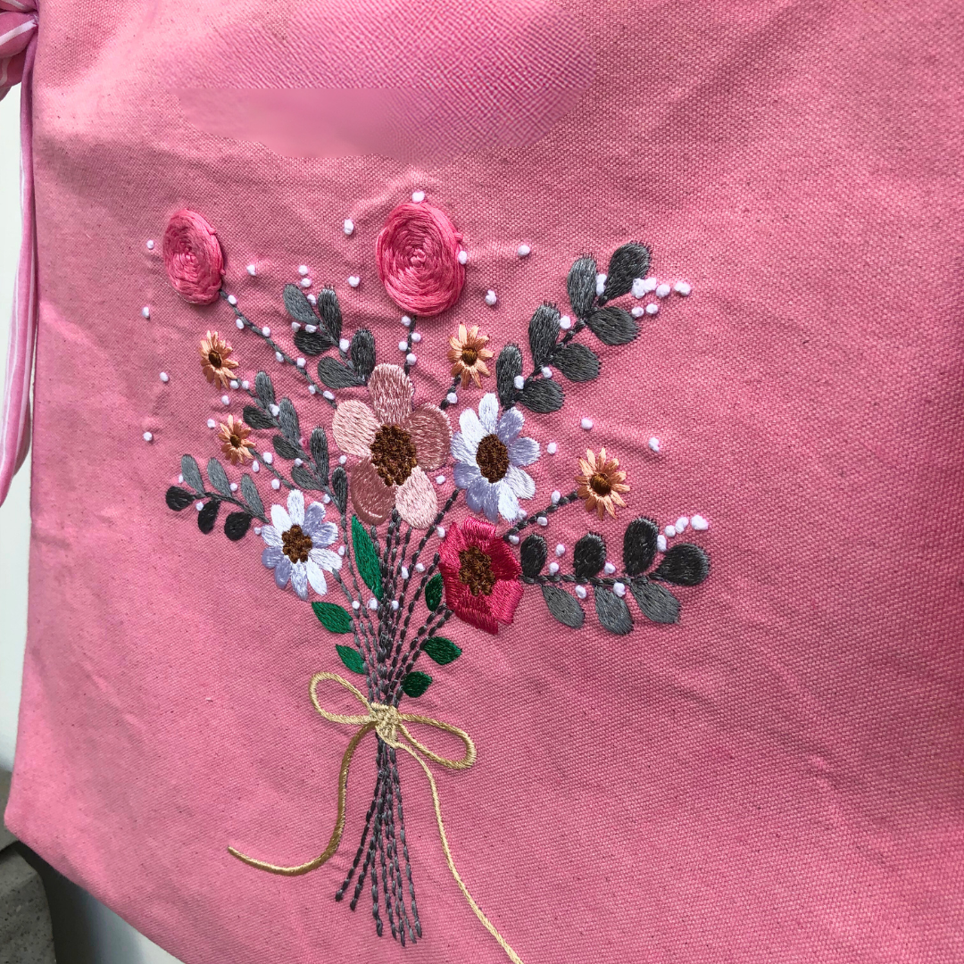 Pink Faith Flower tote bag