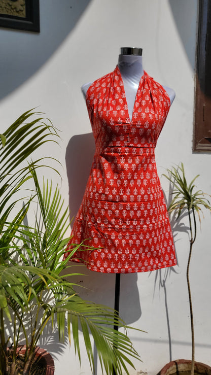 Red Halter Neck Dress