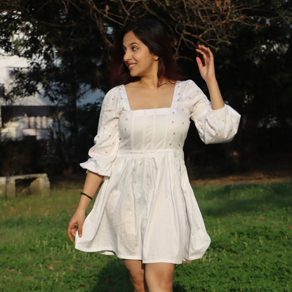 Floral white dress