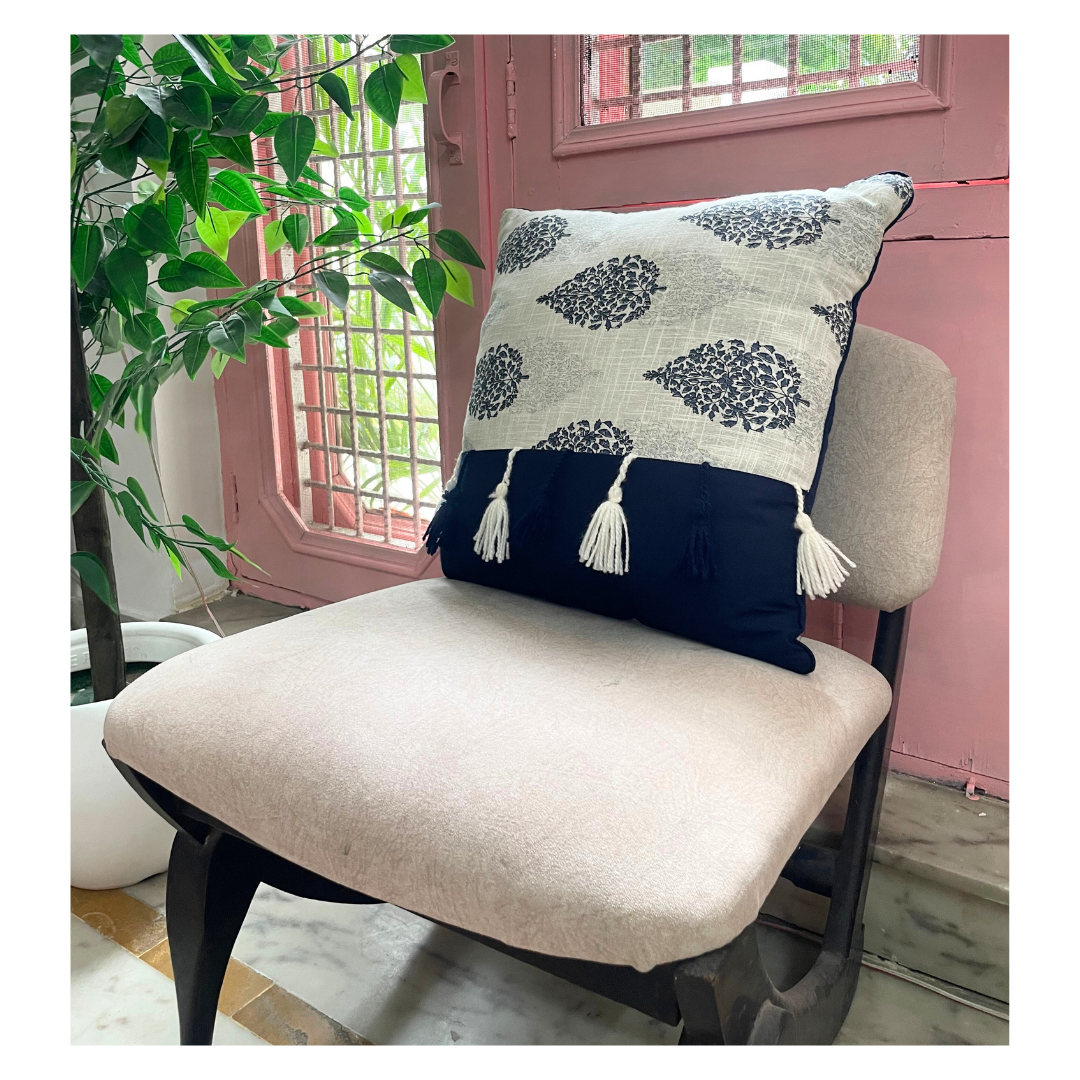 Block Print Cushion Cover