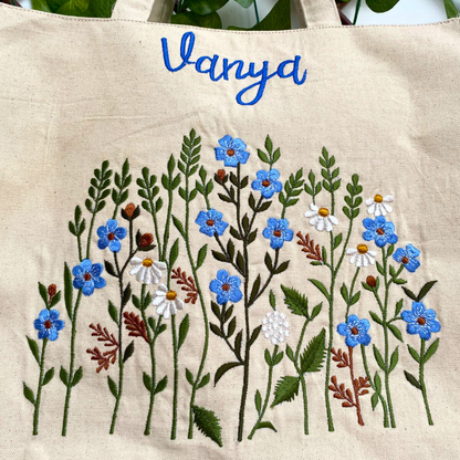 Azure whisper box tote bag