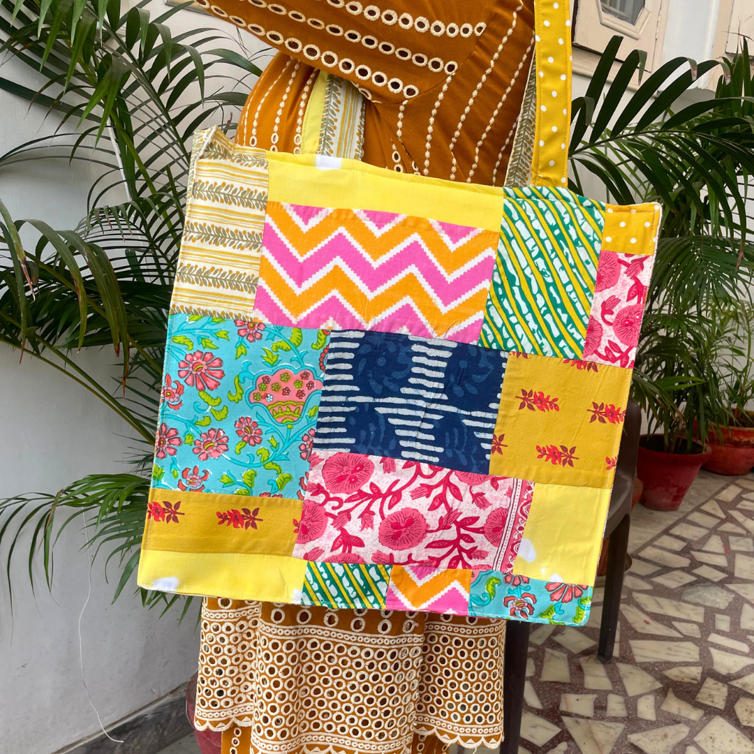 Multicolour Patchwork Tote