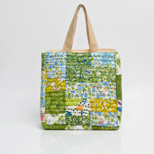Shades of Green Quilted Tote bag