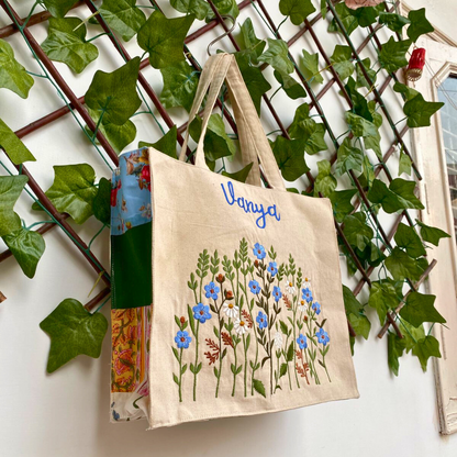 Azure whisper box tote bag