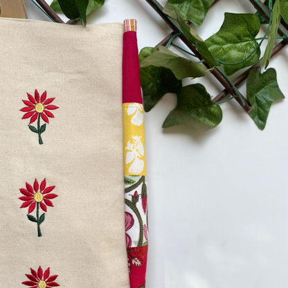 Scarlet Floral Tote Bag