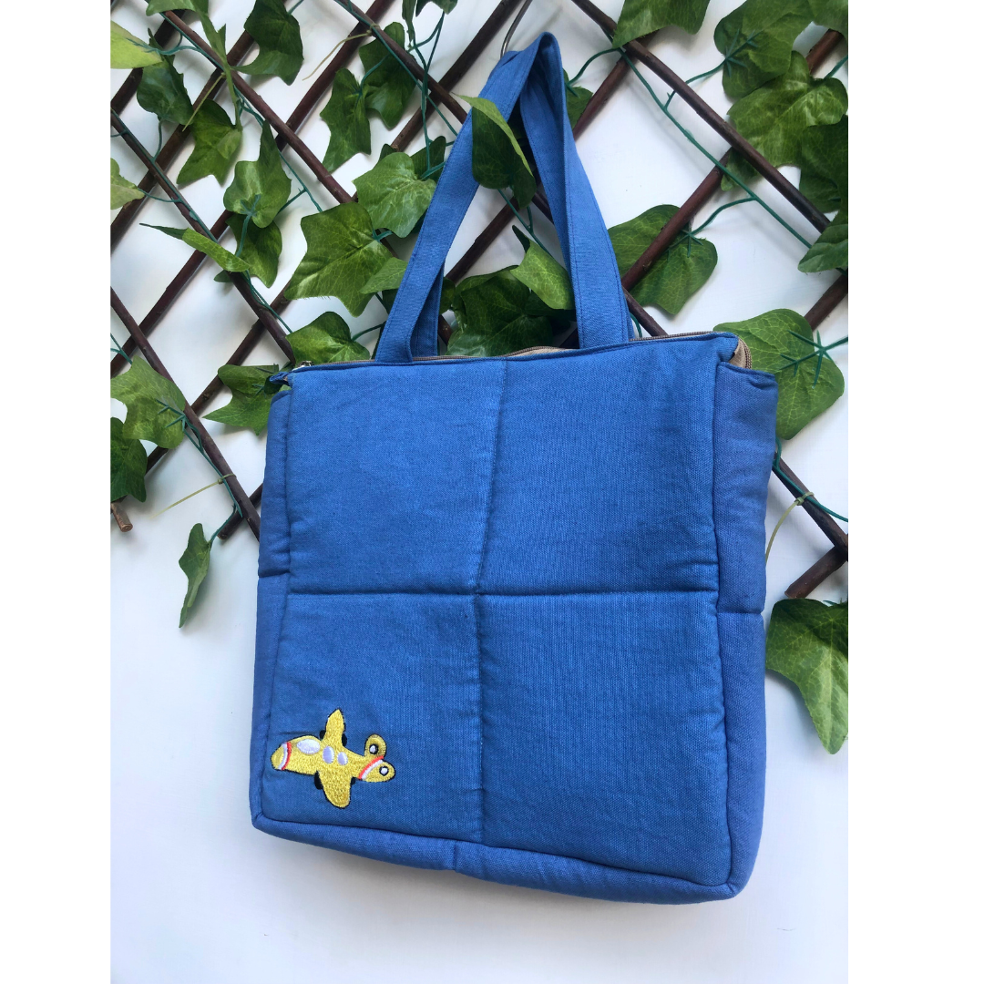 Blue Puffer tote bag