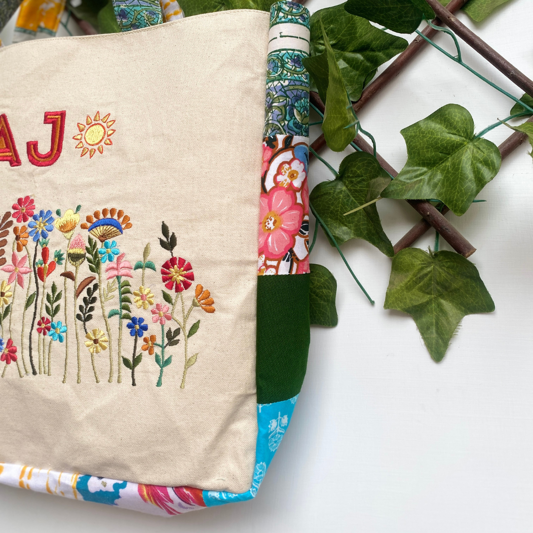 Floral Fusion Tote Bag