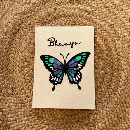 Butterfly embroidered Diary