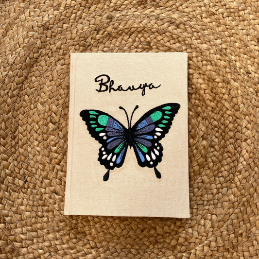 Butterfly embroidered Diary