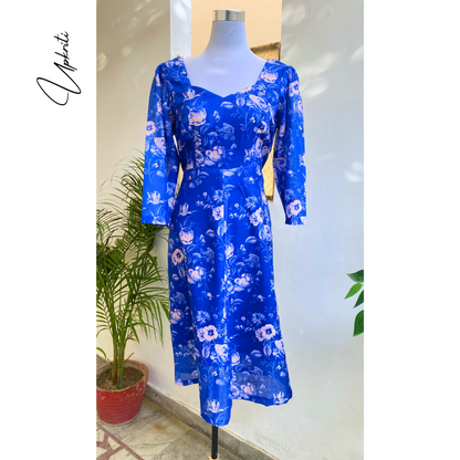 Navy delight floral dress