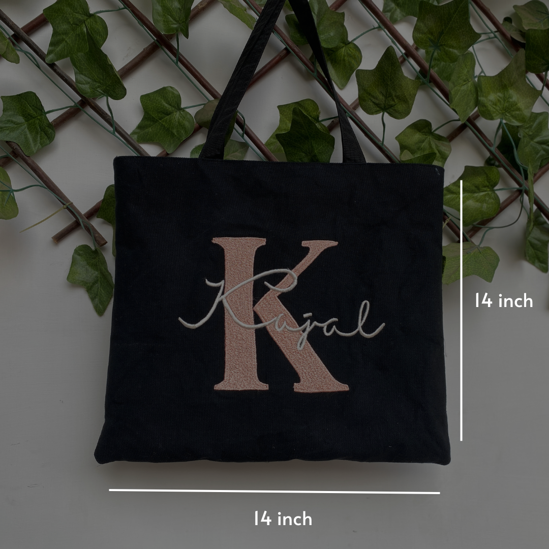 Black tote bag