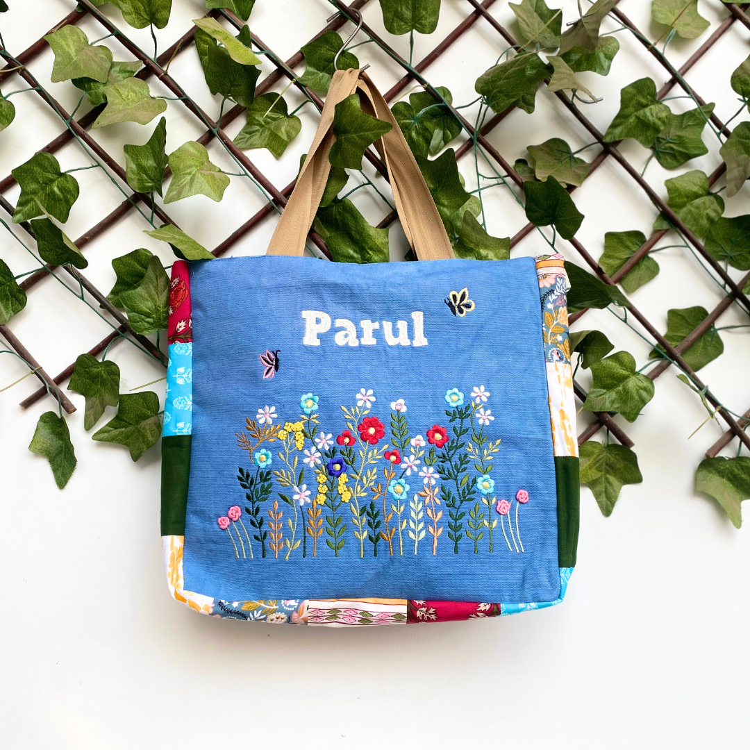 Blue Blossom Tote Bag