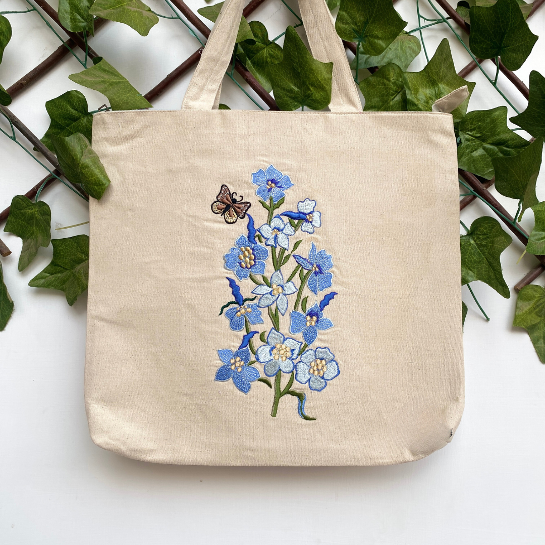 The Larkspur Flower Tote