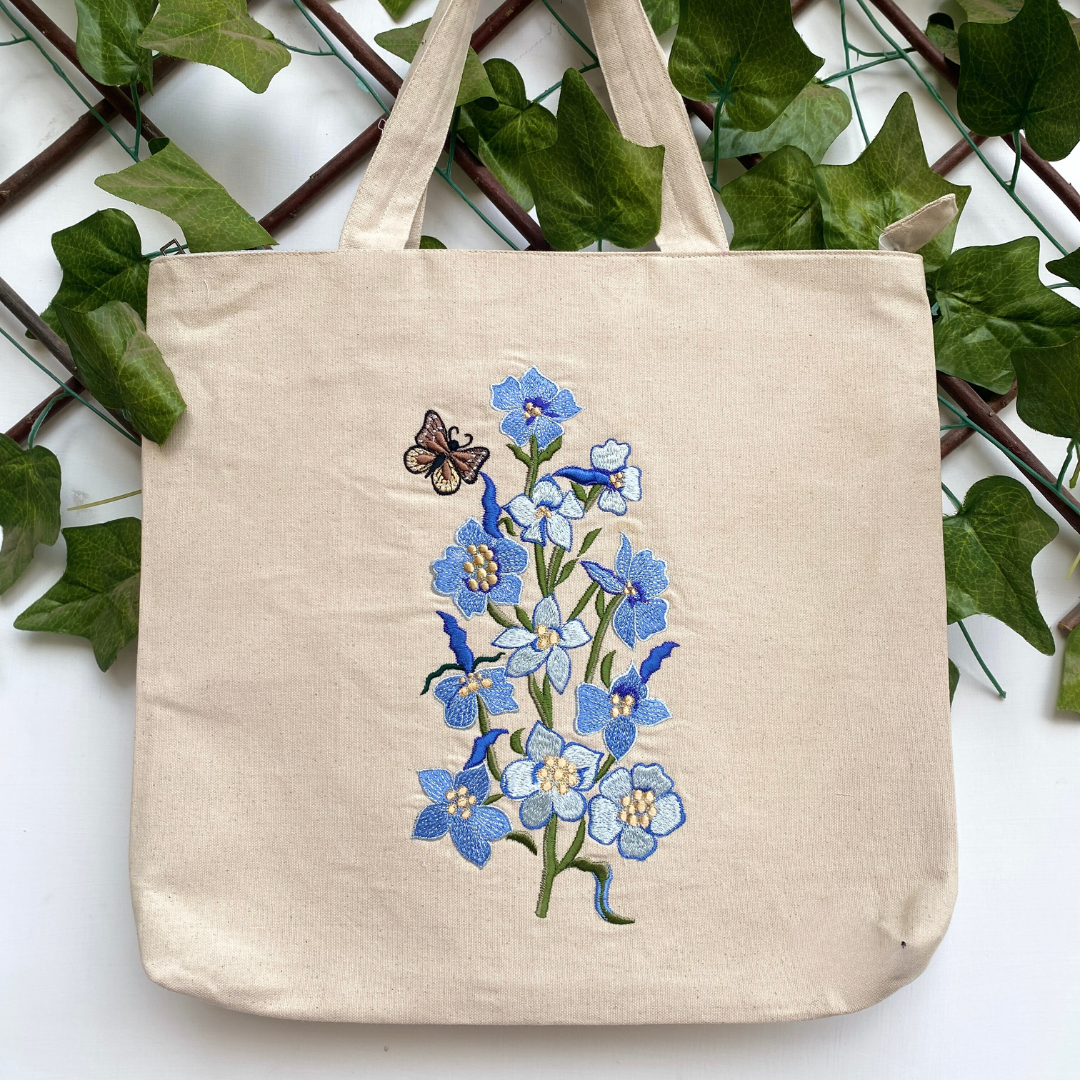 The Larkspur Flower Tote