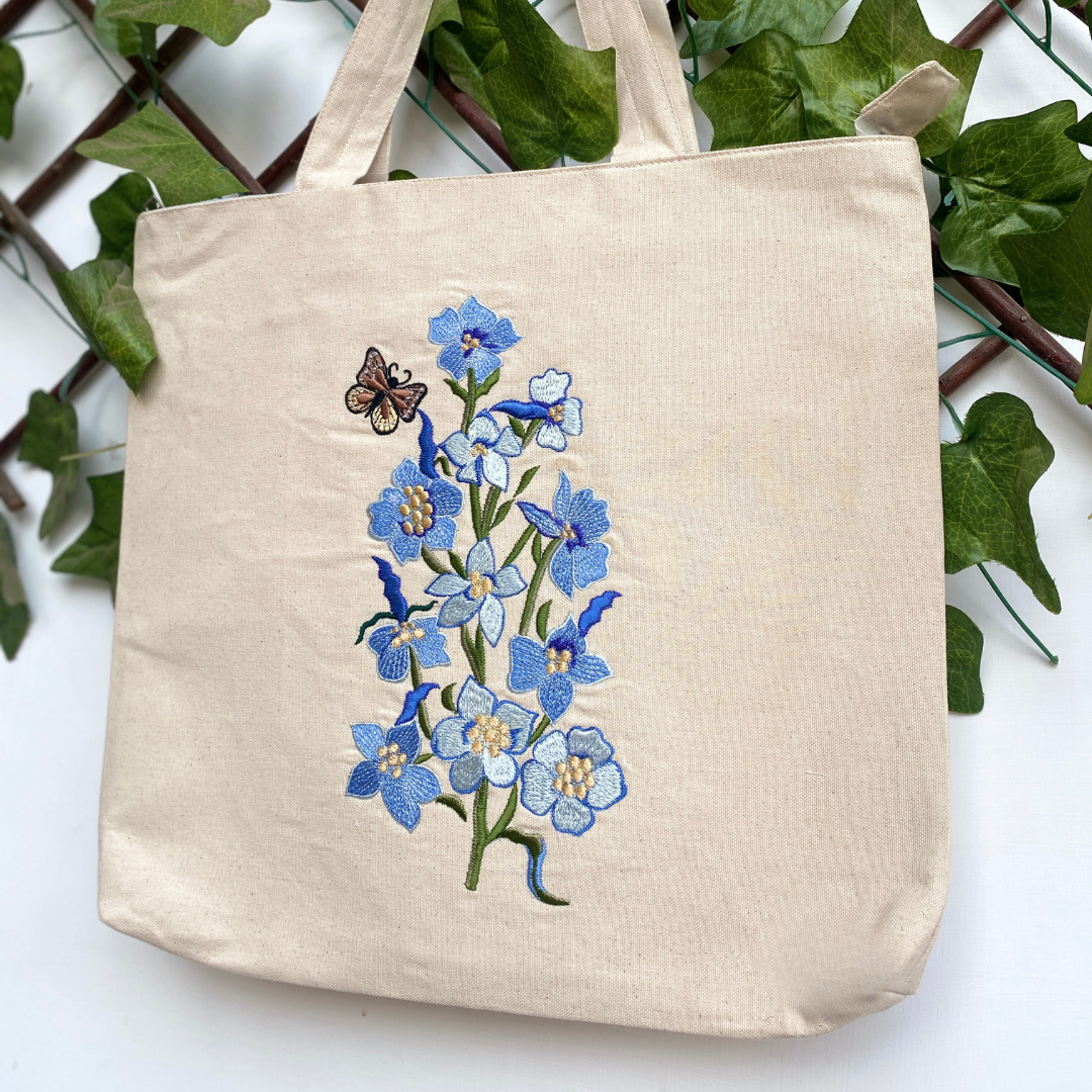 The Larkspur Flower Tote