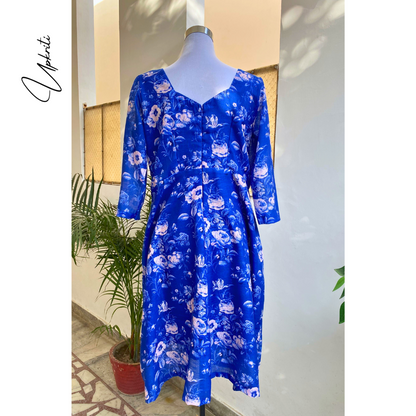 Navy delight floral dress