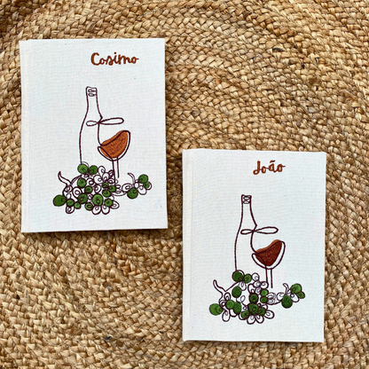 Grapes embroidered Diary