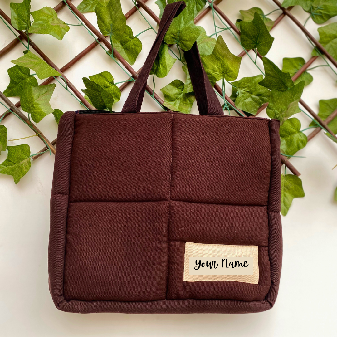 Brown Puffer tote bag