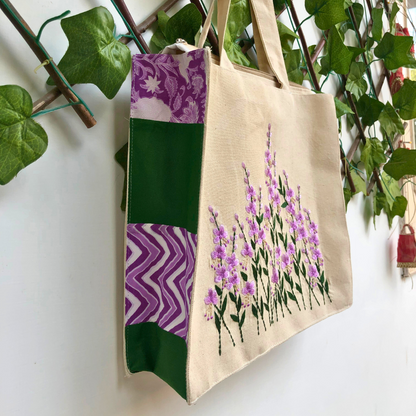 Lavendar Bloom Box Tote Bag