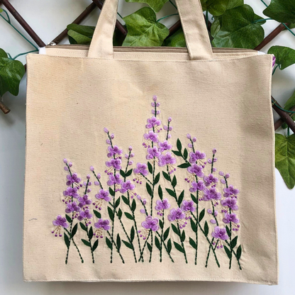 Lavendar Bloom Box Tote Bag