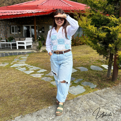 Azure Skies Handmade Crochet Top