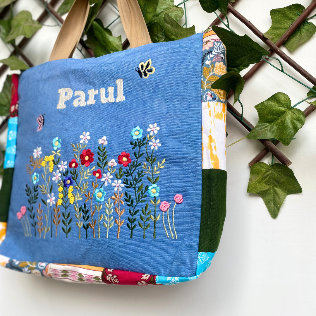 Blue Blossom Tote Bag