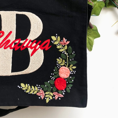 Personalized Black Box Tote Bag