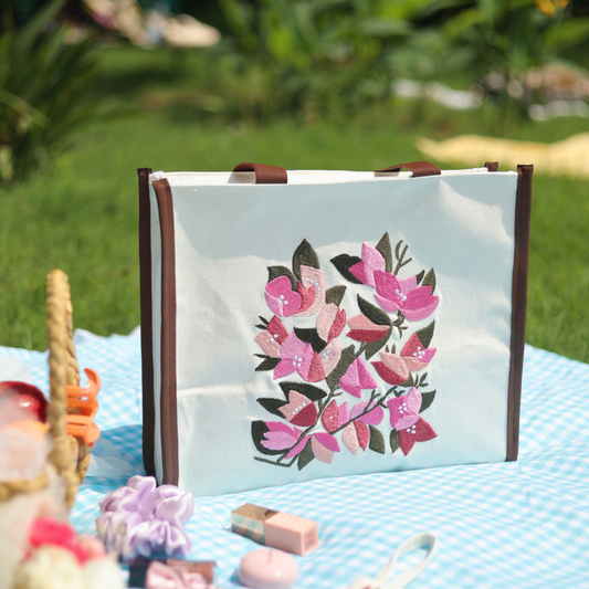 Bougainvillea Burst Tote Bag