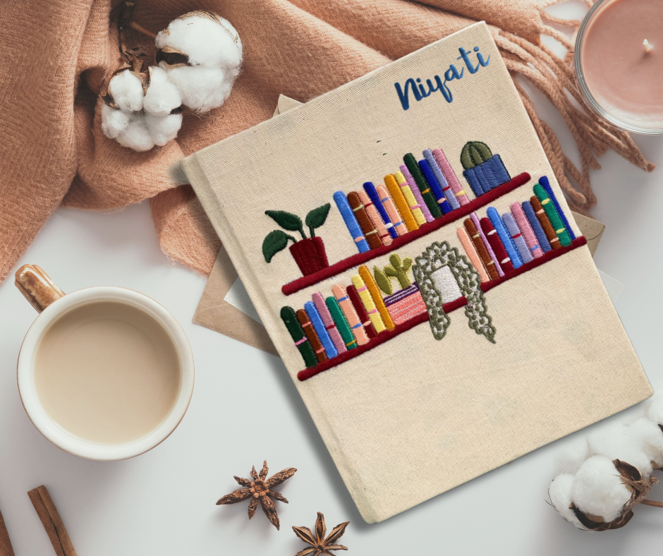 Books lover embroidered Diary